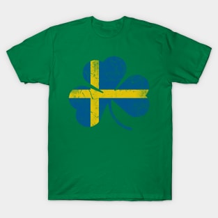 Sweden Swedish Irish Shamrock Flag St Patrick's Day T-Shirt